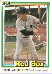 1981 Donruss Baseball Cards 214 Carl Yastrzemski